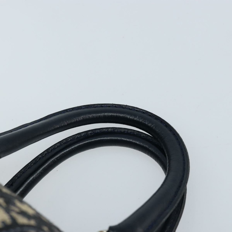 【日本直送】Christian Dior Trotter帆布迷你波士頓包 海軍藍 銀色 正品 am10864V-7