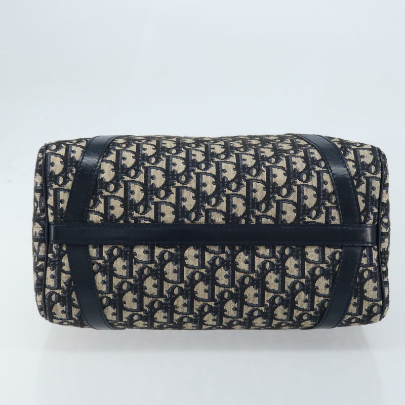 【日本直送】Christian Dior Trotter帆布迷你波士頓包 海軍藍 銀色 正品 am10864V-8