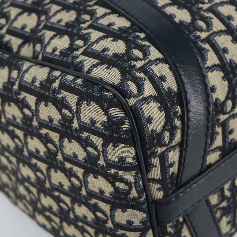 【日本直送】Christian Dior Trotter帆布迷你波士頓包 海軍藍 銀色 正品 am10864V-10