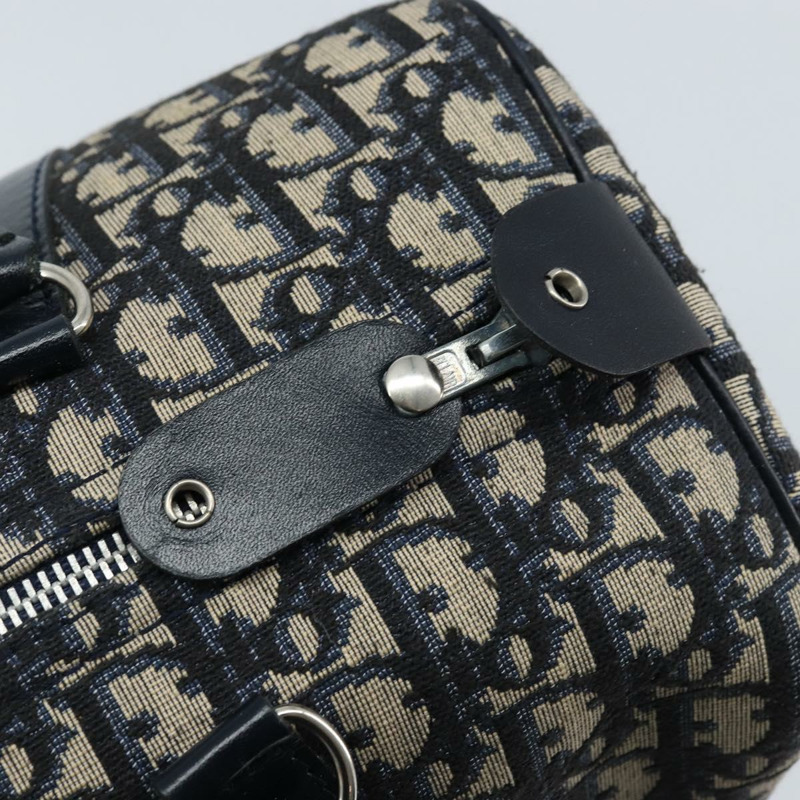 【日本直送】Christian Dior Trotter帆布迷你波士頓包 海軍藍 銀色 正品 am10864V-11