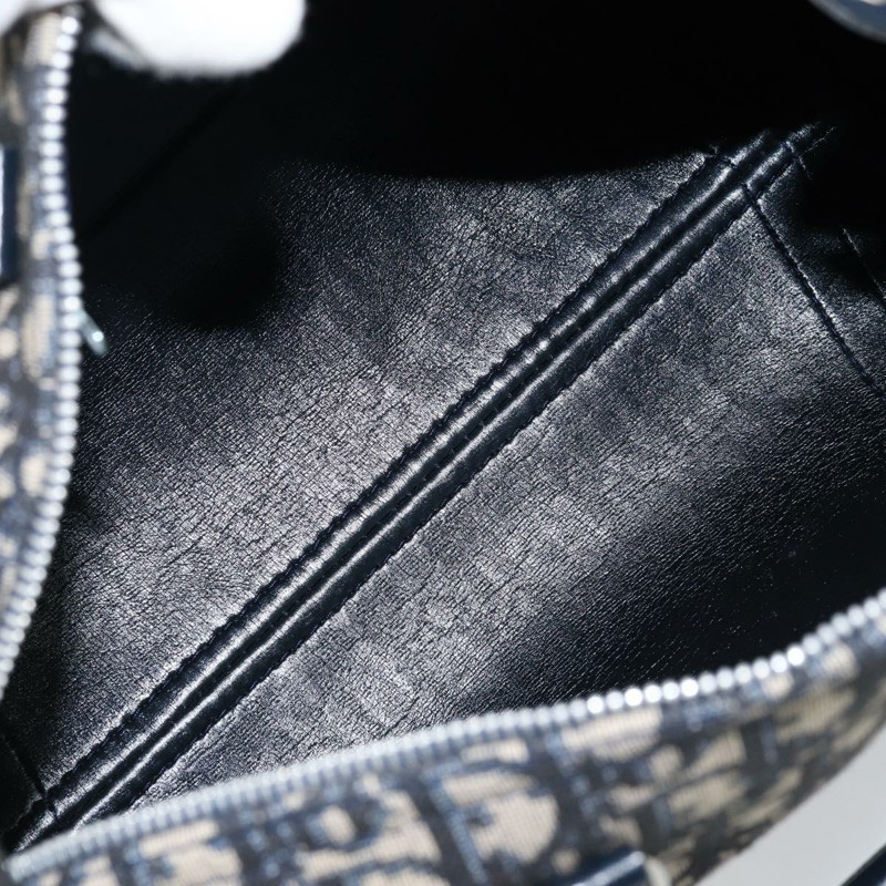 【日本直送】Christian Dior Trotter帆布迷你波士頓包 海軍藍 銀色 正品 am10864V-12