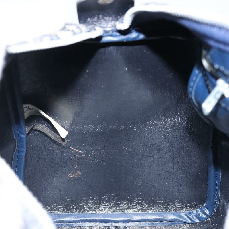 【日本直送】Christian Dior Trotter帆布迷你波士頓包 海軍藍 銀色 正品 am10864V-14