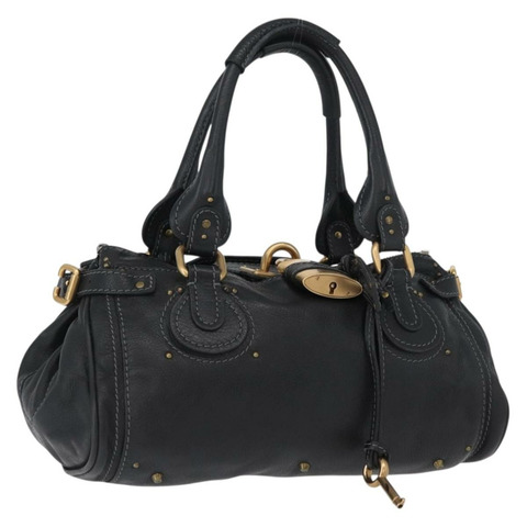 Chloe Paddington 手提包，黑色金色銀色真皮款，正品 am10860SAV