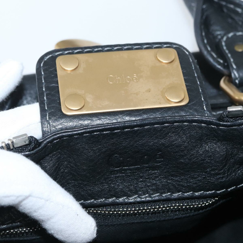 【日本直送】Chloe Paddington 手提包，黑色金色銀色真皮款，正品 am10860SAV-17
