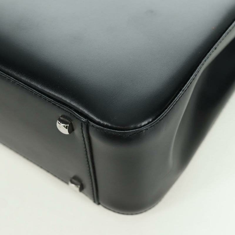 【日本直送】Salvatore Ferragamo Gancini 手提包，黑色銀色真皮，正品，貨號 172480V-12