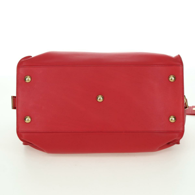 【日本直送】SAINT LAURENT Cabas 經典款手提包，皮革材質，紅色/金色，貨號 311208，正品編號 172487M-8