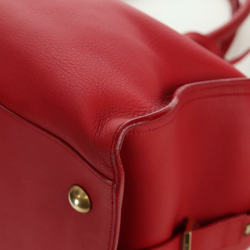 【日本直送】SAINT LAURENT Cabas 經典款手提包，皮革材質，紅色/金色，貨號 311208，正品編號 172487M-10