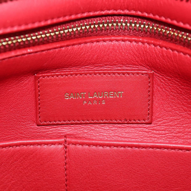 【日本直送】SAINT LAURENT Cabas 經典款手提包，皮革材質，紅色/金色，貨號 311208，正品編號 172487M-17