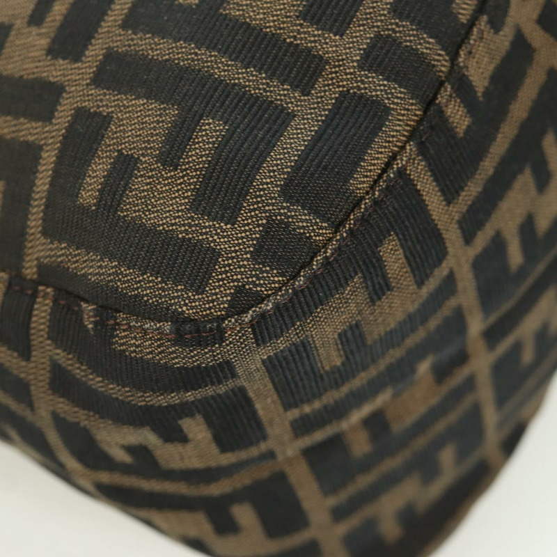 【日本直送】FENDI Zucca帆布Mamma Baguette單肩包 黑色棕色 正品 172779V-10