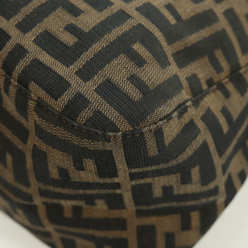 【日本直送】FENDI Zucca帆布Mamma Baguette單肩包 黑色棕色 正品 172779V-11