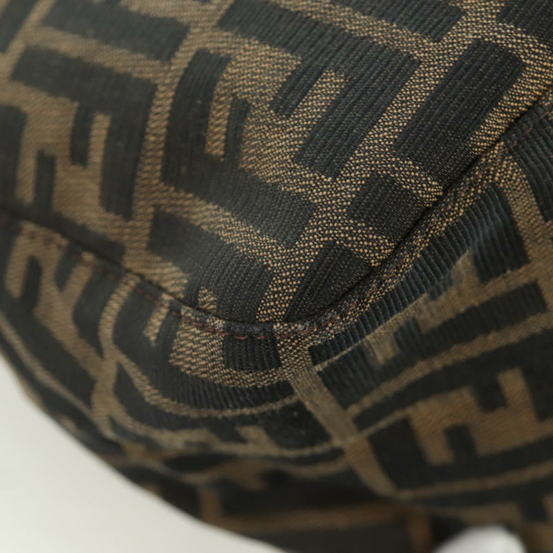 【日本直送】FENDI Zucca帆布Mamma Baguette單肩包 黑色棕色 正品 172779V-12