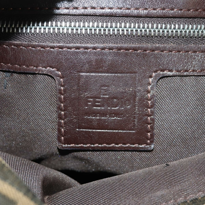 【日本直送】FENDI Zucca帆布Mamma Baguette單肩包 黑色棕色 正品 172779V-16