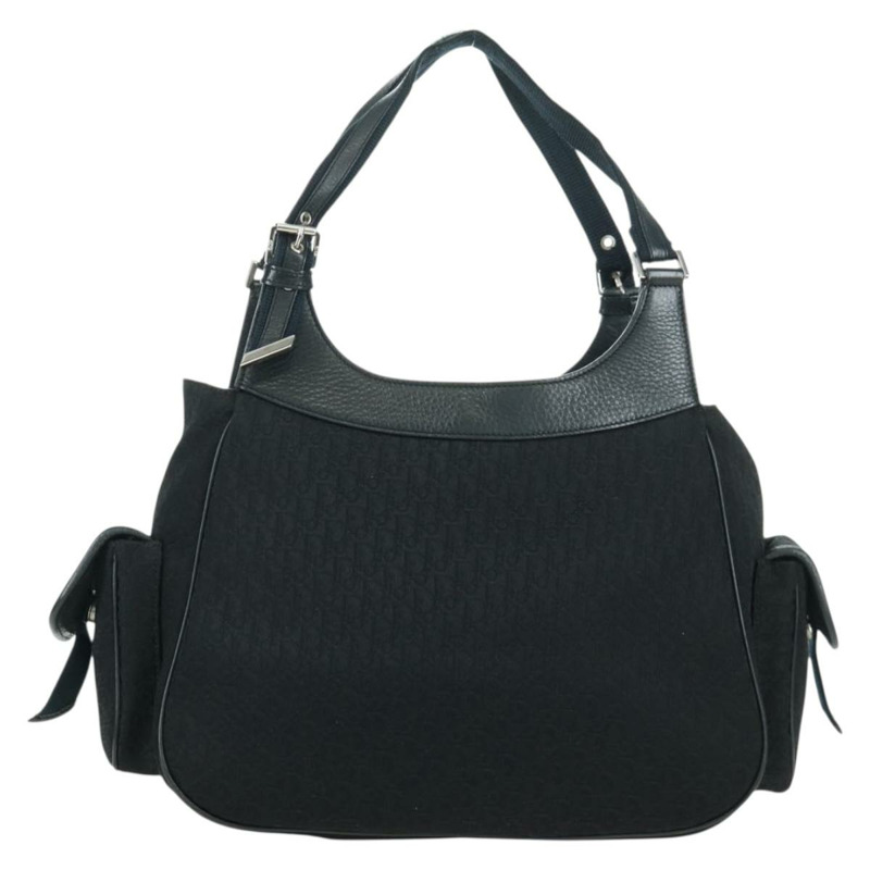 【日本直送】Christian Dior Trotter帆布街頭時尚手袋 黑色銀色 正品 172976SAV-2