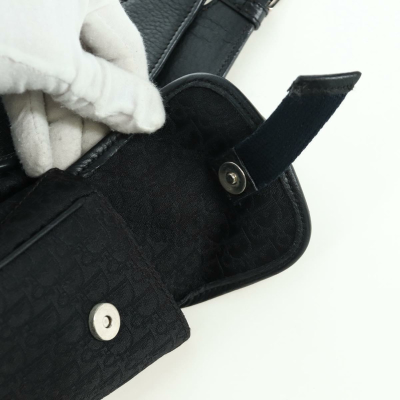 【日本直送】Christian Dior Trotter帆布街頭時尚手袋 黑色銀色 正品 172976SAV-14