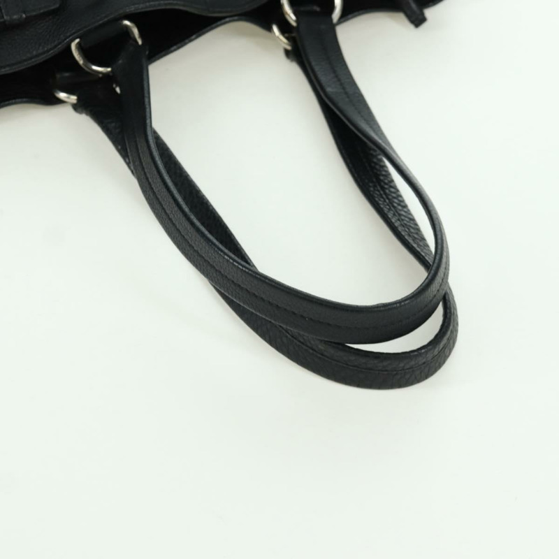 【日本直送】PRADA 托特包 皮革 黑色 銀色 正品 172907SAV-6