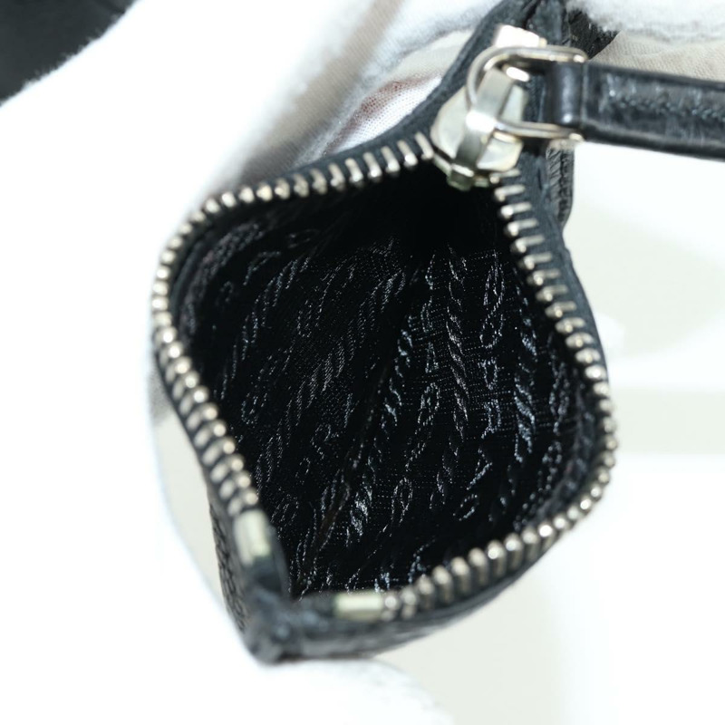 【日本直送】PRADA 托特包 皮革 黑色 銀色 正品 172907SAV-16