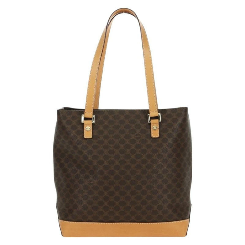 【日本直送】CELINE Macadam帆布托特包 PVC皮革 棕色 金色 正品 172793V-1