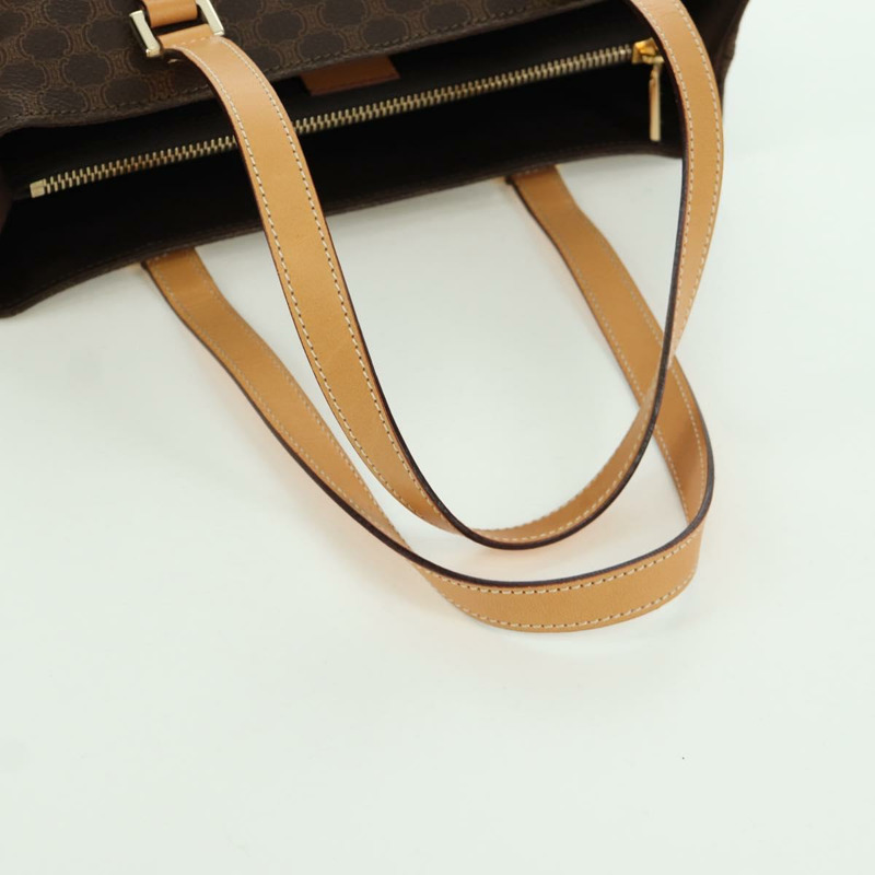 【日本直送】CELINE Macadam帆布托特包 PVC皮革 棕色 金色 正品 172793V-6