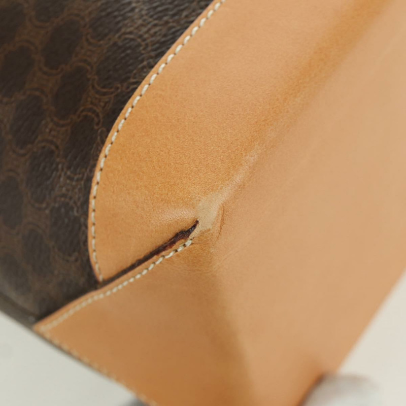 【日本直送】CELINE Macadam帆布托特包 PVC皮革 棕色 金色 正品 172793V-11