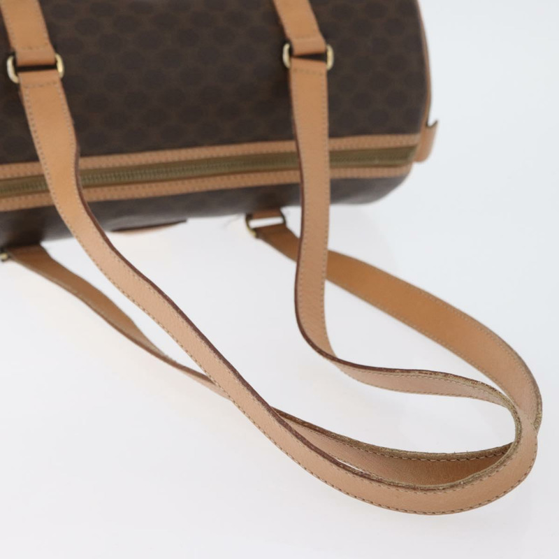 【日本直送】CELINE Macadam帆布手提包 PVC皮革 棕色 金色 正品 171455V-6