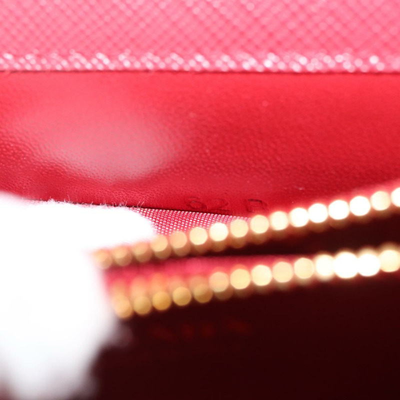 【日本直送】PRADA 鏈條皮夾單肩包 Safiano 皮革 紅色 金色 正品 168305M-27