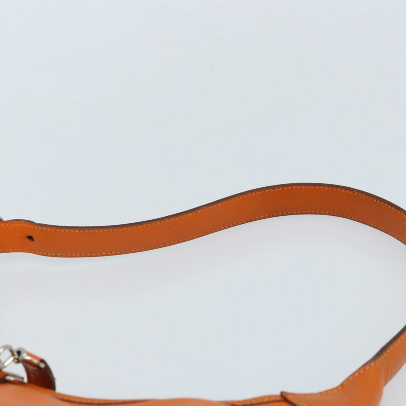 【日本直送】愛馬仕 Trim 31 肩背包 皮革 橙色 銀色 正品 168319V-7