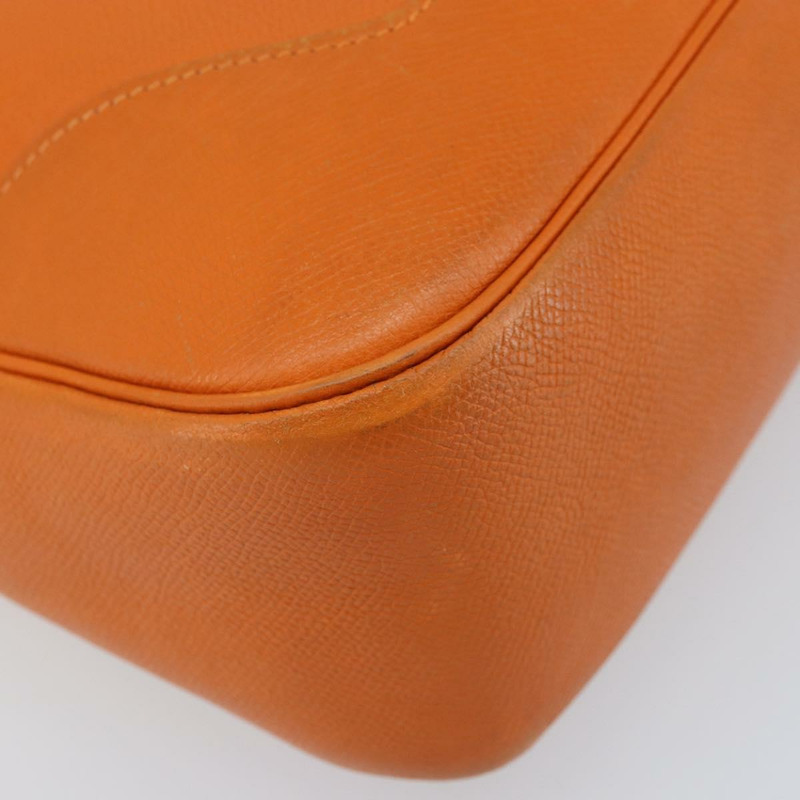 【日本直送】愛馬仕 Trim 31 肩背包 皮革 橙色 銀色 正品 168319V-10