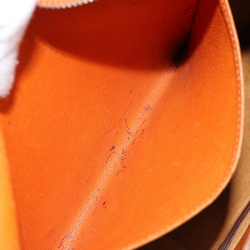 【日本直送】愛馬仕 Trim 31 肩背包 皮革 橙色 銀色 正品 168319V-22