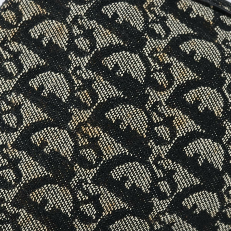 【日本直送】Christian Dior Trotter帆布馬鞍配件包 黑色銀色 Auth ARZ354V-13