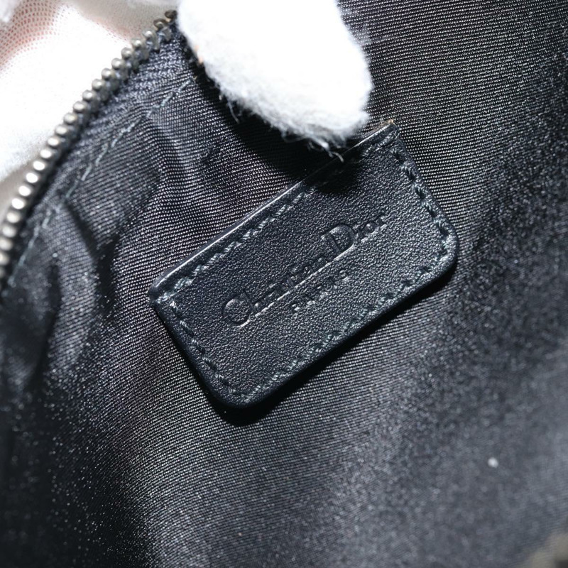 【日本直送】Christian Dior Trotter帆布馬鞍配件包 黑色銀色 Auth ARZ354V-16