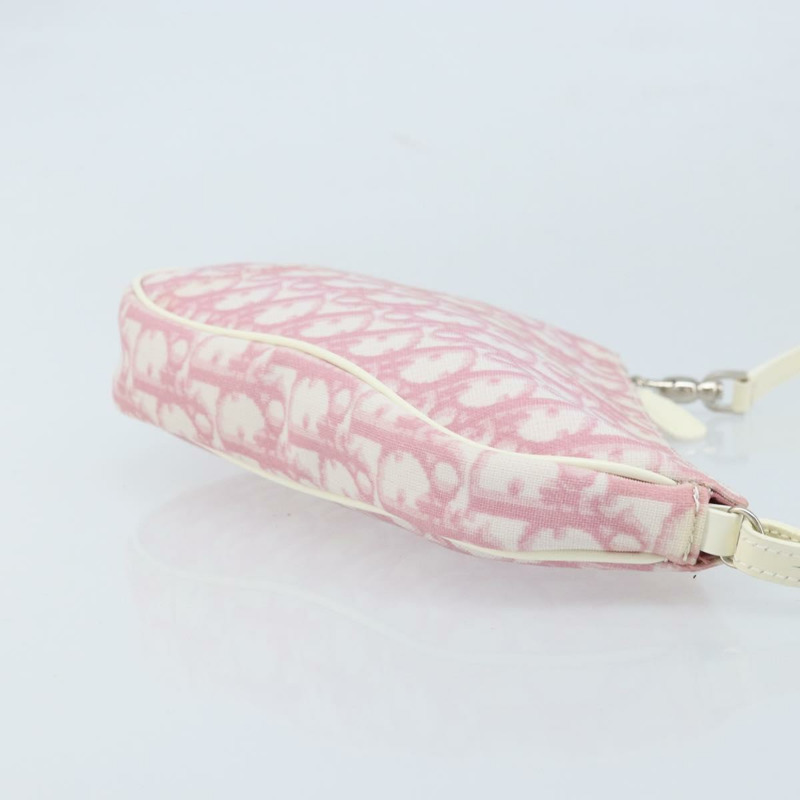 【日本直送】Christian Dior Trotter帆布馬鞍包 PVC 粉紅銀色 正品 ki6567SAV-3