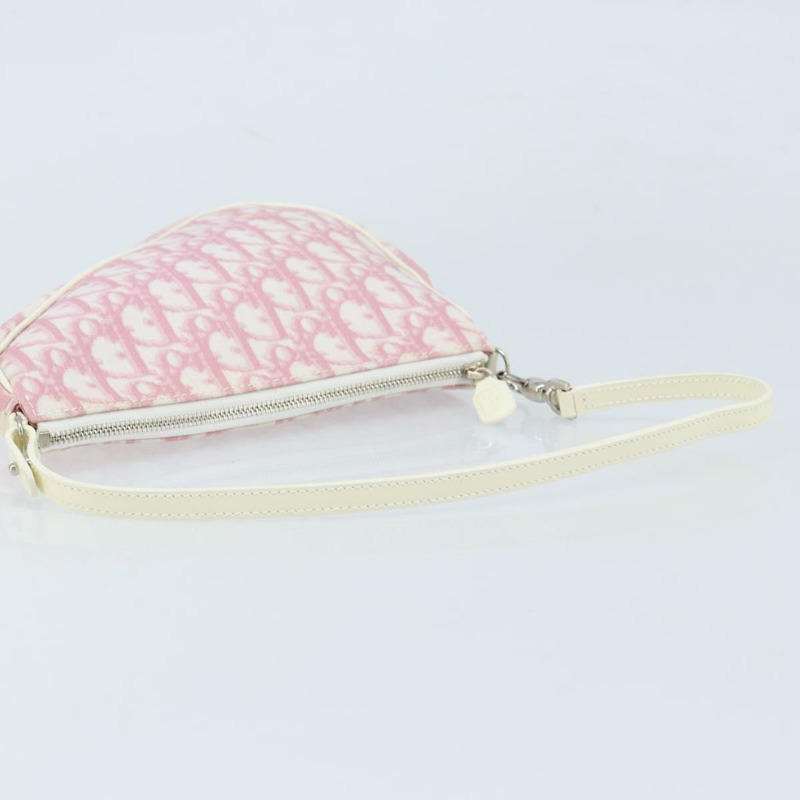 【日本直送】Christian Dior Trotter帆布馬鞍包 PVC 粉紅銀色 正品 ki6567SAV-6