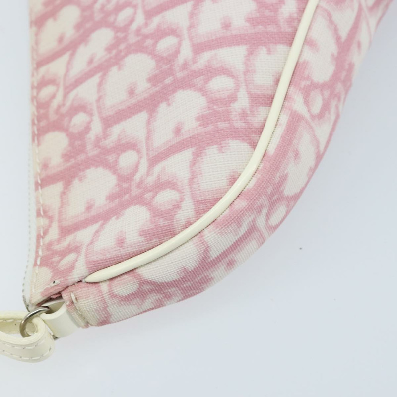 【日本直送】Christian Dior Trotter帆布馬鞍包 PVC 粉紅銀色 正品 ki6567SAV-12