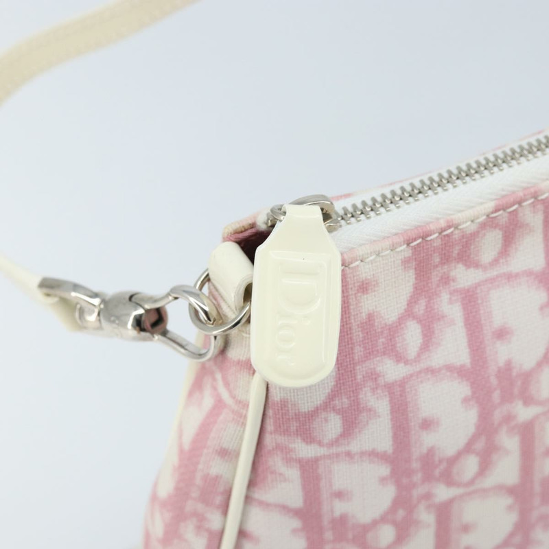 【日本直送】Christian Dior Trotter帆布馬鞍包 PVC 粉紅銀色 正品 ki6567SAV-13