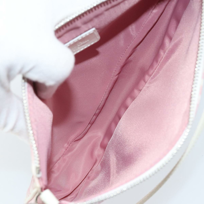 【日本直送】Christian Dior Trotter帆布馬鞍包 PVC 粉紅銀色 正品 ki6567SAV-17