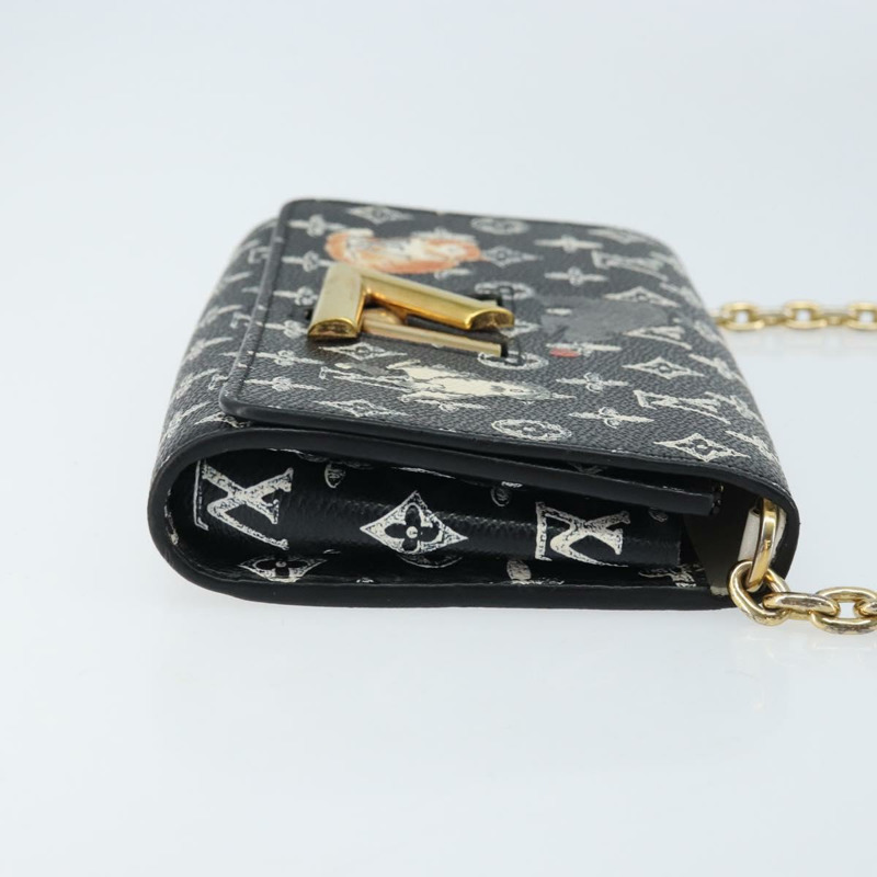 【日本直送】路易威登 Catgram Portefeuille Twist 鏈條包 黑色 M63888 LV 正品 173312SM-2
