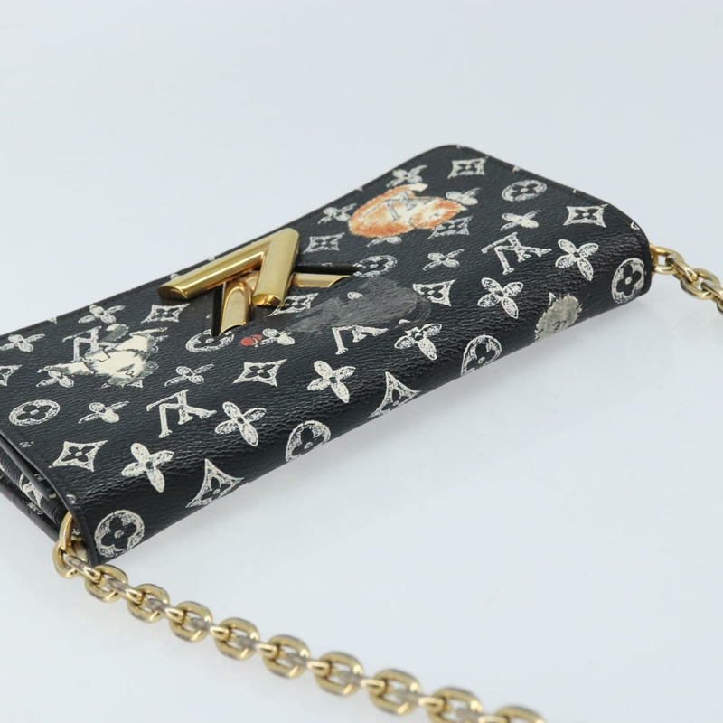 【日本直送】路易威登 Catgram Portefeuille Twist 鏈條包 黑色 M63888 LV 正品 173312SM-5