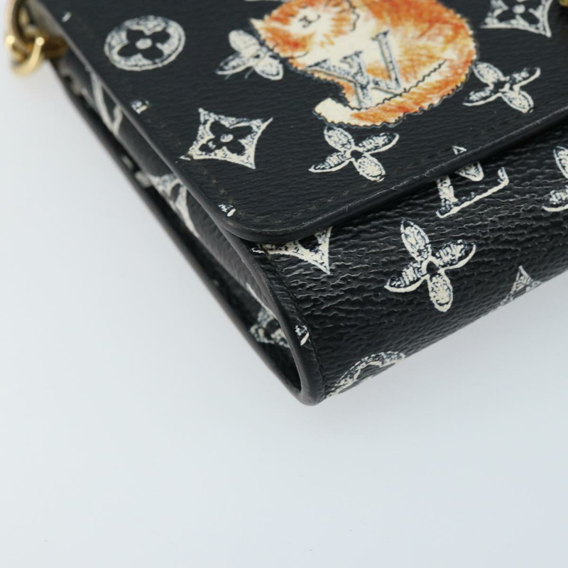 【日本直送】路易威登 Catgram Portefeuille Twist 鏈條包 黑色 M63888 LV 正品 173312SM-13