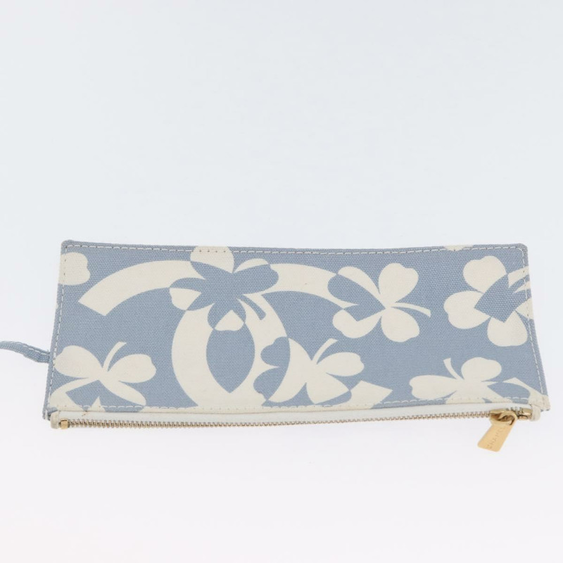 【日本直送】香奈兒鏈條肩背包 帆布 淺藍色 金色 CC 標誌 正品 173315SAV-20