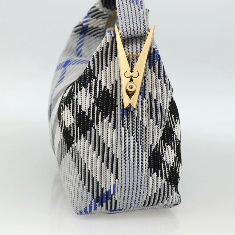 【日本直送】BURBERRY Nova 格紋帆布手提包 淺藍色 金色 正品 LNZ422SAM-3