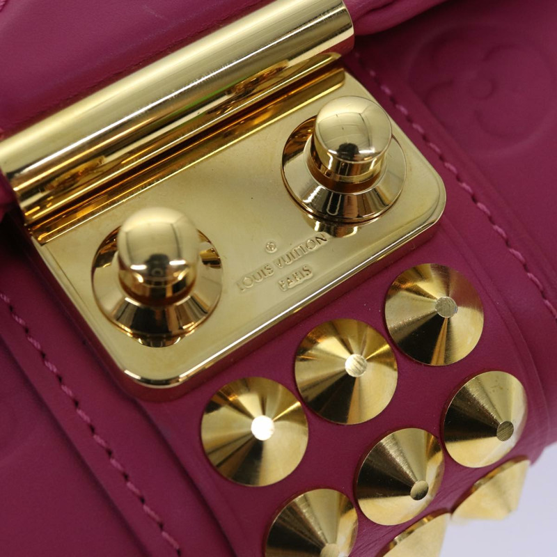 【日本直送】路易威登 Monogram Pochette Courtney 手袋，壓花皮革，粉紅色，正品 yk14516SAV-6