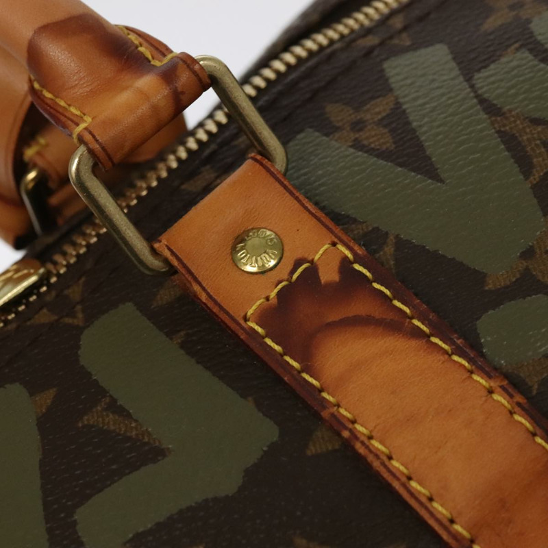 【日本直送】路易威登 Monogram Graffiti Keepall 50 波士頓包 卡其色 M92196 正品 90286SAV-8