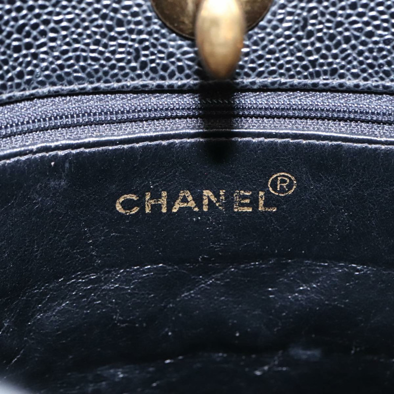 【日本直送】香奈兒 (CHANEL) Matelasse 手袋，魚子醬紋皮革，黑色，CC 標誌，正品編號 101307M-17
