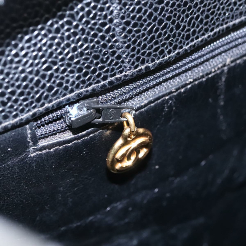 【日本直送】香奈兒 (CHANEL) Matelasse 手袋，魚子醬紋皮革，黑色，CC 標誌，正品編號 101307M-20