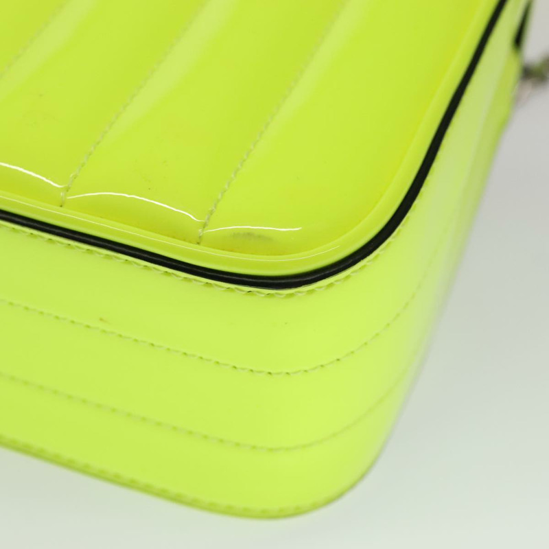 【日本直送】SAINT LAURENT 鏈條 Vicky 小號包 琺瑯黃銀色 538439 正品 101382SAM-15