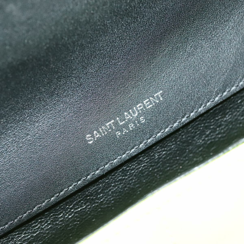 【日本直送】SAINT LAURENT 鏈條 Vicky 小號包 琺瑯黃銀色 538439 正品 101382SAM-19