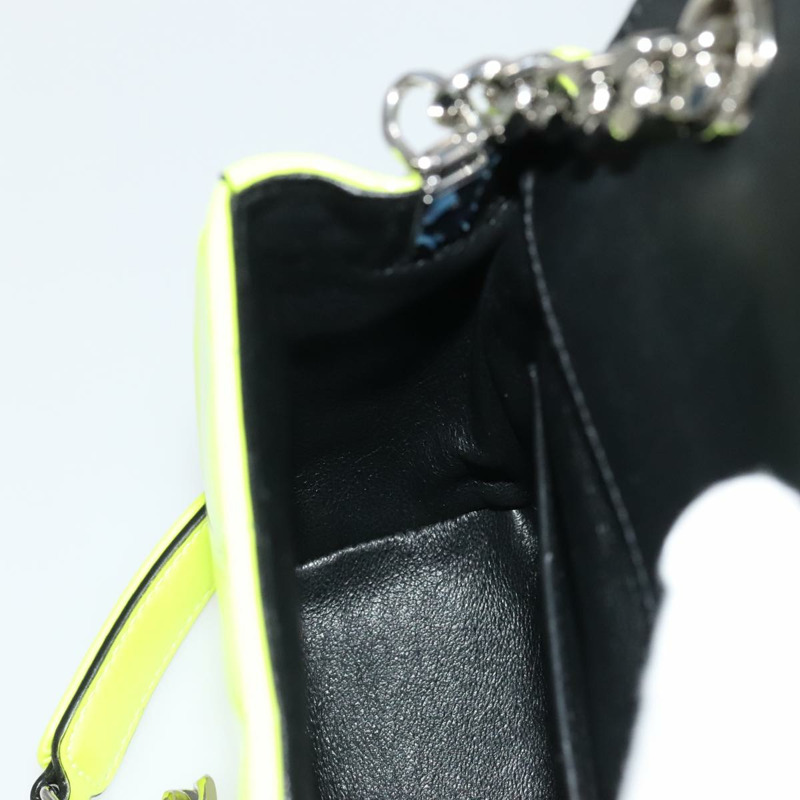 【日本直送】SAINT LAURENT 鏈條 Vicky 小號包 琺瑯黃銀色 538439 正品 101382SAM-21