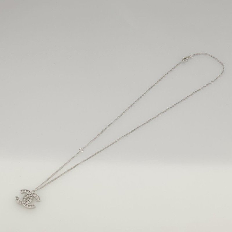 【日本直送】香奈兒 (CHANEL) 銀色金屬雙C標誌項鍊，貨號 101323V-7