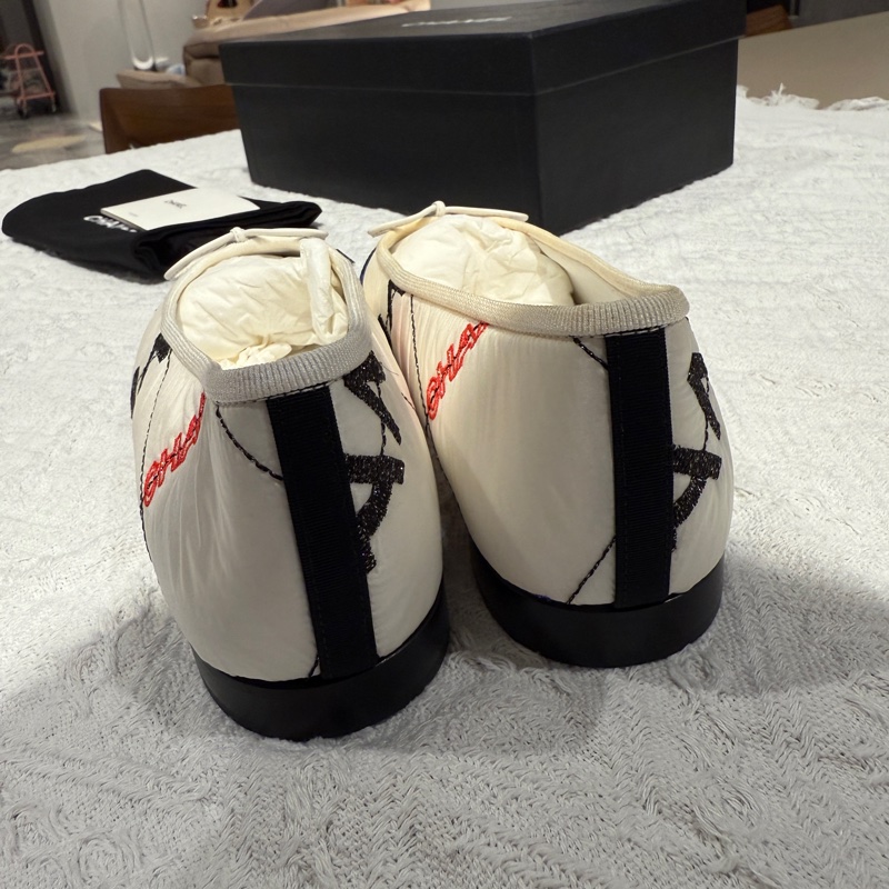 chanel 香奈兒芭蕾舞鞋 娃娃鞋 泛黃但全新 39號-3