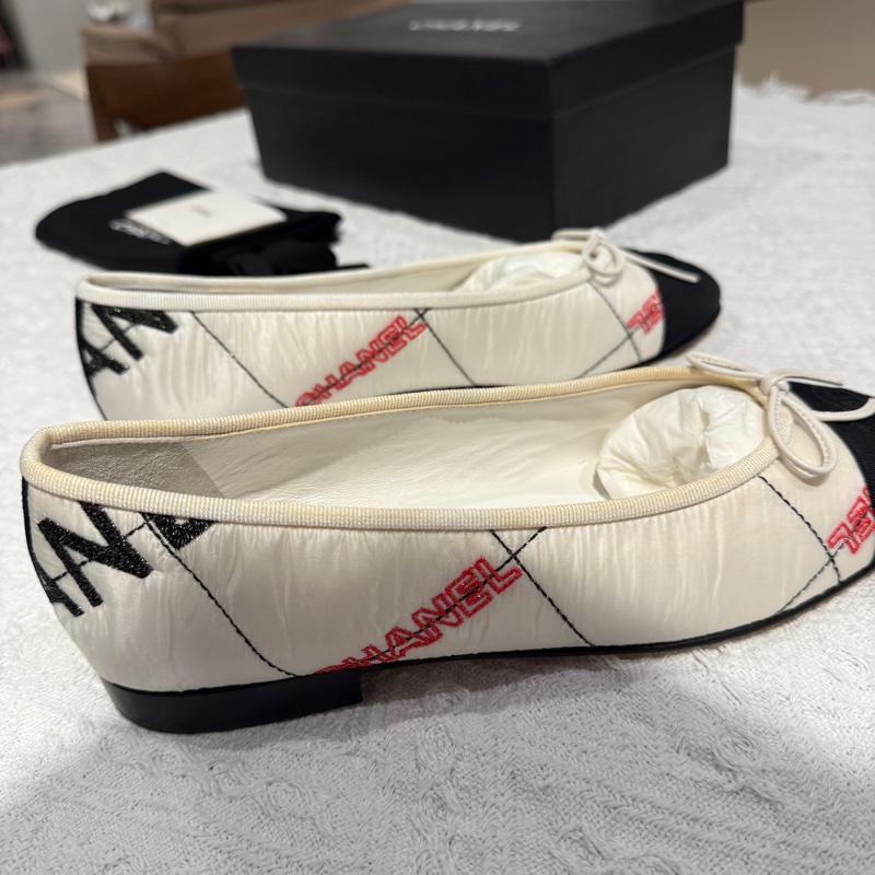 chanel 香奈兒芭蕾舞鞋 娃娃鞋 泛黃但全新 39號-6